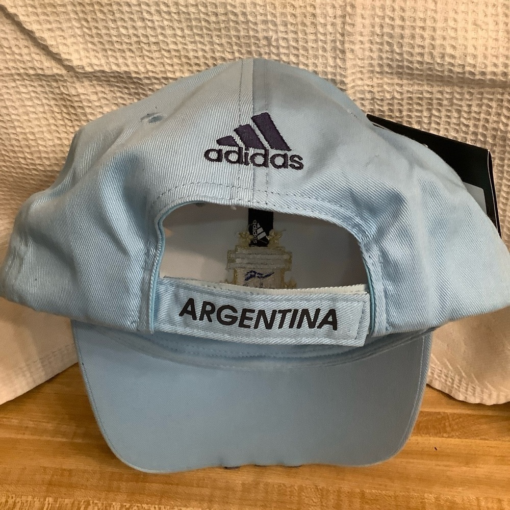 ARGENTINA LIGHT BLUE WITH NAVY STRIPES AFA 3II FIFA WORLD CUP HAT CAP - Picture 5 of 10